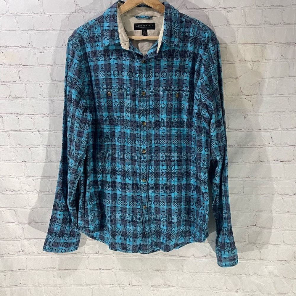 Aeropostale Southwest Print Button Up Medium